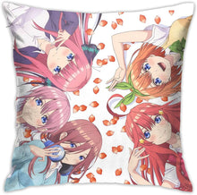 Load image into Gallery viewer, Nakano Sisters&lt;br&gt;Cushion Cover&lt;br&gt;The Quintessential Quintuplets
